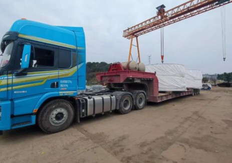 中石油廣西浦北100兆瓦風電項目混塔轉接段首環順利發貨