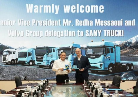 沃爾沃集團(tuán)高級副總裁Redha Messaoui一行蒞臨三一重卡，共探<em>新能源重卡</em>高質(zhì)量發(fā)展