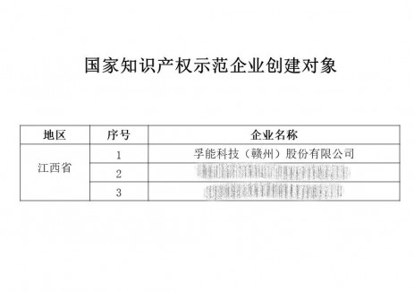 <em>孚能科技</em>入選國家知識(shí)產(chǎn)權(quán)示范企業(yè)創(chuàng)建對象名單，動(dòng)力電池核心專利實(shí)力獲國家級認(rèn)證