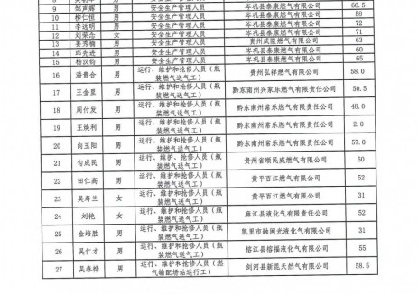 貴州省黔東南州住房和城鄉(xiāng)建設(shè)局關(guān)于開展2026年第一期<em>城鎮(zhèn)燃氣</em>企業(yè)從業(yè)人員專業(yè)考核未通過人員補考的通知
