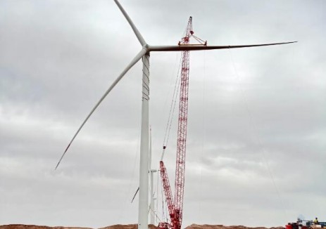 中石化起運公司沙特NEOM項目252臺風機吊裝安裝任務圓滿完成