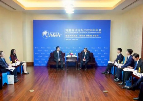 羅必雄與中國—東盟中心秘書長史忠俊會談，涉及沙戈荒基地、綠色氫基燃料、算電協同等