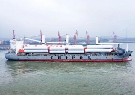 中船澄西51套風電塔筒實現“三船連發”