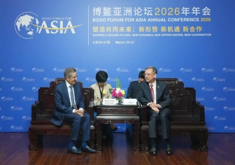 中國(guó)能建倪真與Acwa創(chuàng)始人、董事會(huì)<em>主席</em>穆罕默德·阿布納揚(yáng)會(huì)談