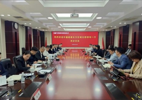 中國能建科技公司嚴研隨邢巧英一行與天津能源集團黨委書記、董事長王嘉惠會談