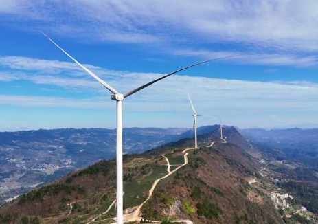 貴州印江縣沙子坡100兆瓦風電項目全容量并網發電
