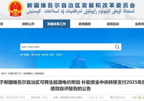 新疆發(fā)改委：2025年，財(cái)政部下達(dá)<em>可再生能源電價(jià)</em>附加補(bǔ)助資金共計(jì)812萬(wàn)元