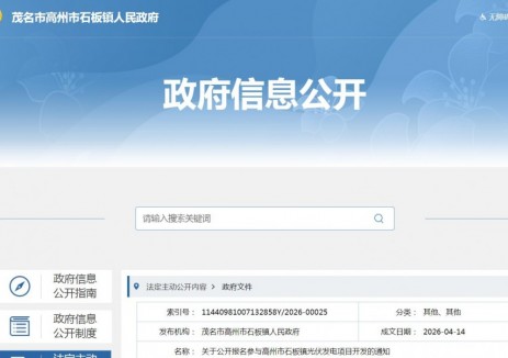 廣東高州市石板鎮(zhèn)<em>光伏發(fā)電</em>項(xiàng)目遴選投資業(yè)主