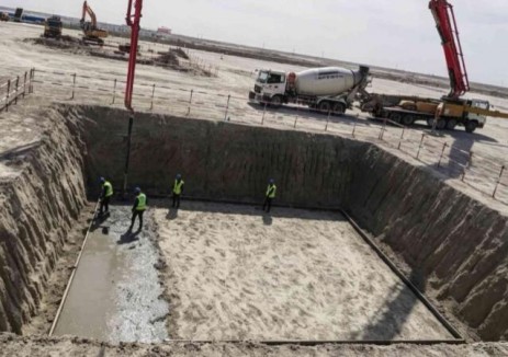 青海省海西州格爾木市東臺750千伏<em>變電站</em>新建工程開始構(gòu)架基礎(chǔ)澆筑