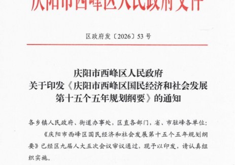 甘肃庆阳市“十五五”规划：加快实施“千家万户沐光行动”