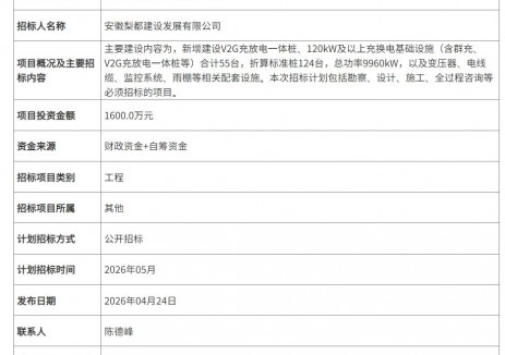 招標(biāo) | 安徽宿州市碭山縣充換電設(shè)施補(bǔ)短板<em>項(xiàng)目招標(biāo)</em>項(xiàng)目計(jì)劃