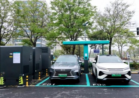 比亞迪閃充入駐量能時(shí)代安徽宿州市淮海路<em>充電站</em>，極速補(bǔ)能全新升級！