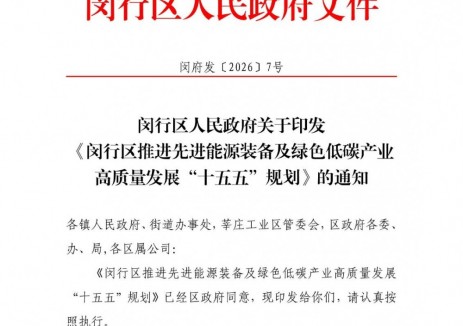 上海市闵行区：力争在长时储能领域实现创新突破