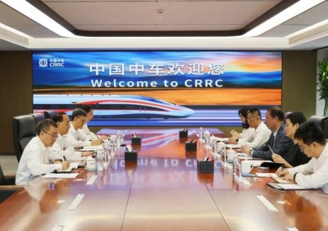 中國中車孫永才與海南省委常委、?？谑形瘯浄渡佘娮劷涣? width=