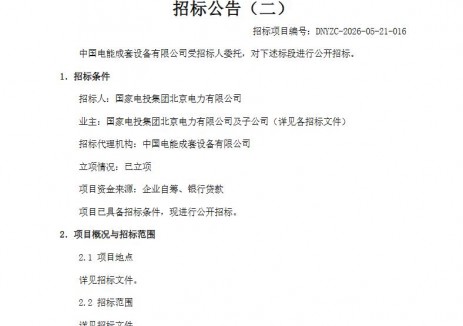 招標 | 400MW/800MWh！國家電投<em>儲能電站</em>EPCO招標！