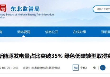 东北电网新能源发电量占比突破35% 绿色低碳转型取得突破性进展