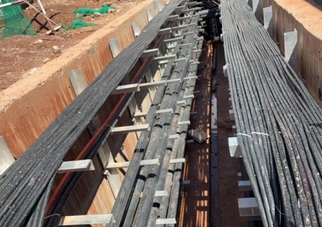 内蒙古包头市达茂旗升压站鏖战高温抢工期电缆敷设施工圆满完成
