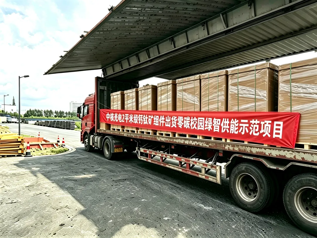 顺利出货！中核光电2平米级钙钛矿组件助力零碳校园建设