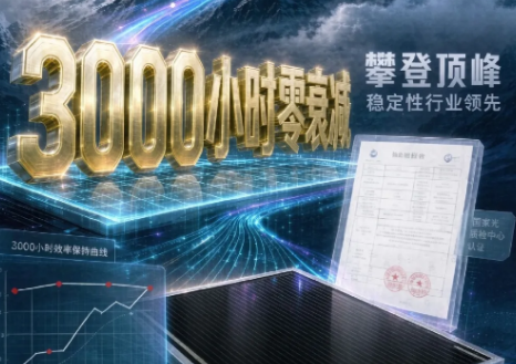 再攀顶峰！普斯凯干法钙钛矿模组实现3000小时双85零衰减