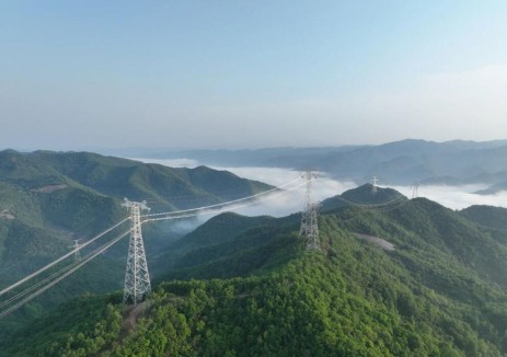 中国能建陕西院设计的甘肃-浙江±800千伏特高压直流输电线路工程（陕西段）全线贯通