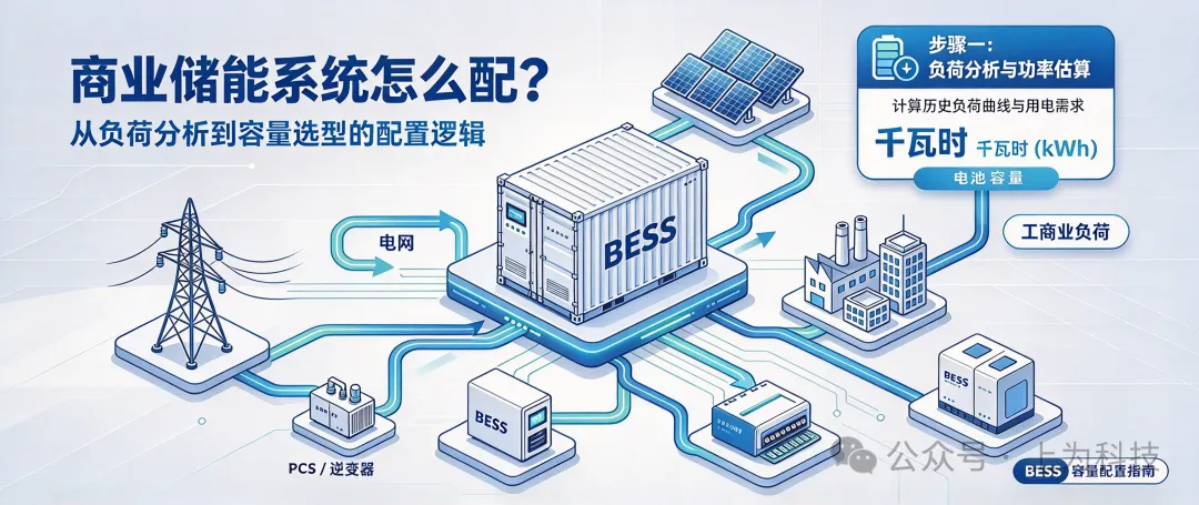 商业储能系统怎么配？从负荷分析到容量选型一文讲清 BESS 配置逻辑