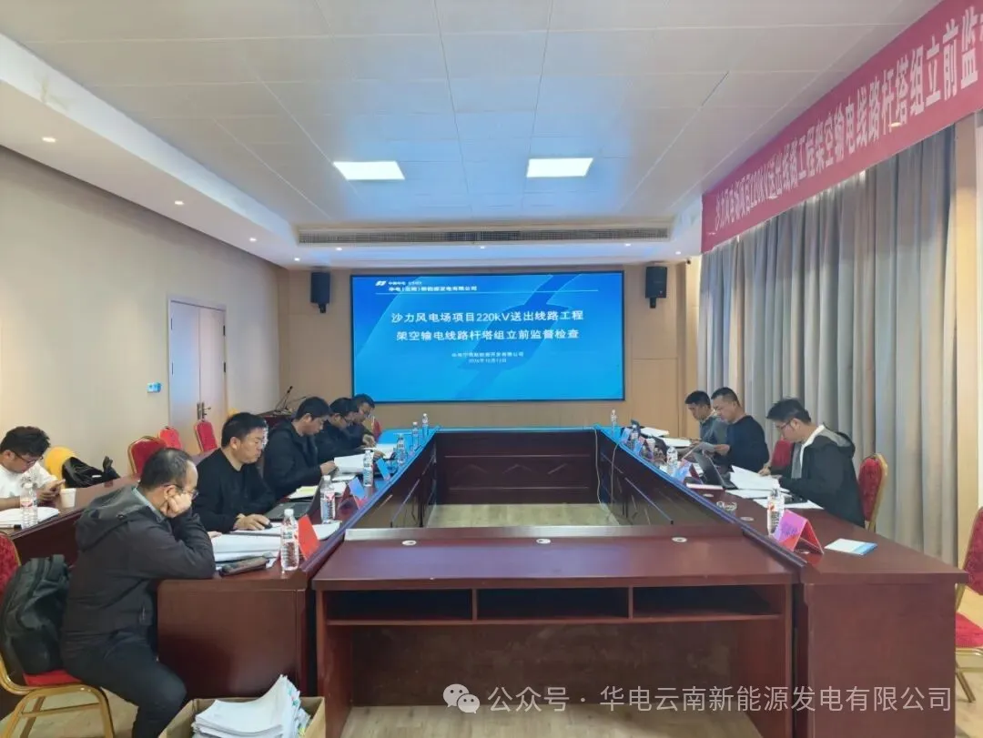 沙力风电场项目220kV送出线路工程顺利通过架空输电线路杆塔组立前监督检查