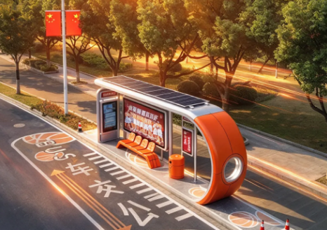 超轻质柔性钙钛矿应用新场景！尚柔智慧公交站台落地诸暨