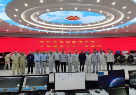 国能博州项目1号机组锅炉点火一次成功