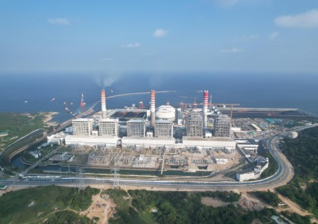 中国能建建筑集团承建的广东海门百万电厂5号机组点火冲管成功