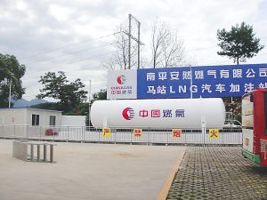 安然燃氣助LNG公交發展 明年市民或用上天然氣