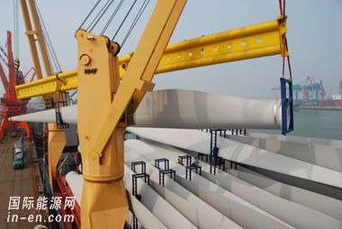<em>天津滨海新区</em>生产的风力发电设备首次出口美国