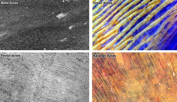 土卫六表面发现百米高沙丘 成分疑为固态石油