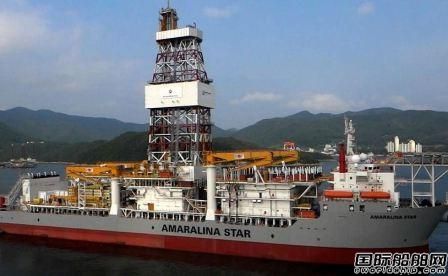 韩国三星重工一艘超深水钻井船海试